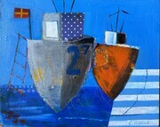 Boat Do not pass ahead flag 8"x10"