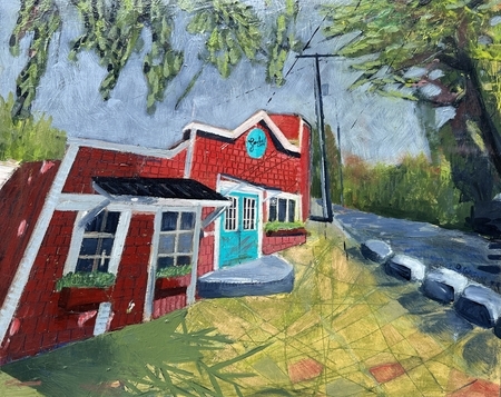 Gumboot Cafe 20" x 16"