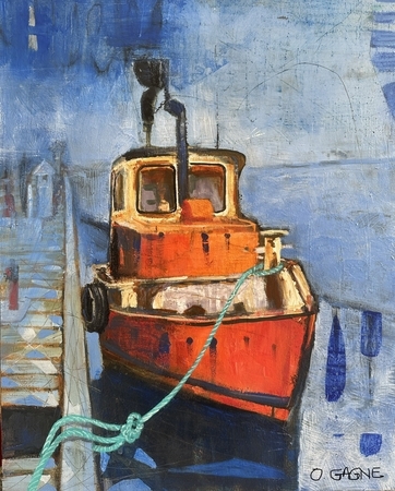 Orange Tug 16"x20"