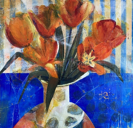 Orange Tulips 24"x 24"